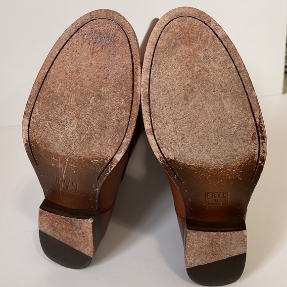 Frye Tall Boots Melissa Button Cognac Size 9.5 - Picture 6 of 12